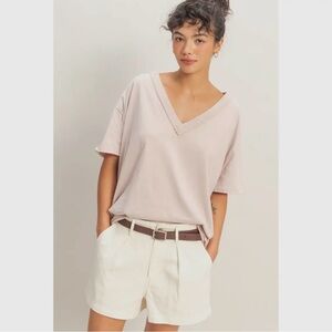 🆕🤍TAN V NECK T SHIRT